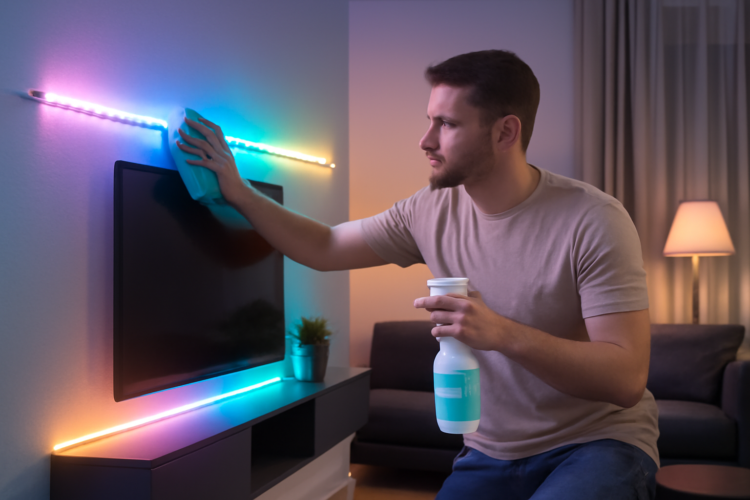 illuminez votre intérieur et personnalisez votre espace facilement grâce au kit de bande led connectée govee, disponible sur amazon. profitez d'effets lumineux uniques et d'un contrôle intelligent pour une ambiance sur-mesure.